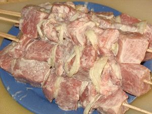 шашлык из свинины на шпажках для жарки в духовке